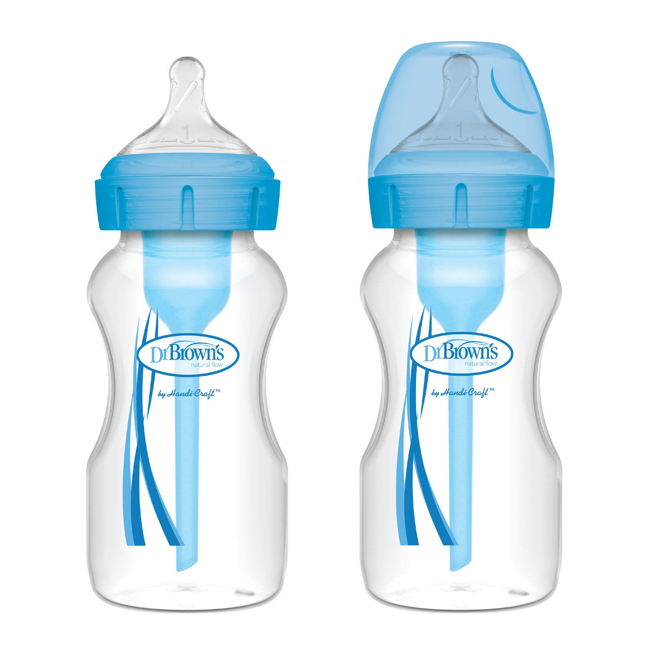 Dr Brown's Options+ Anti-Colic Baby Bottle Blue Twin Pack 270ml