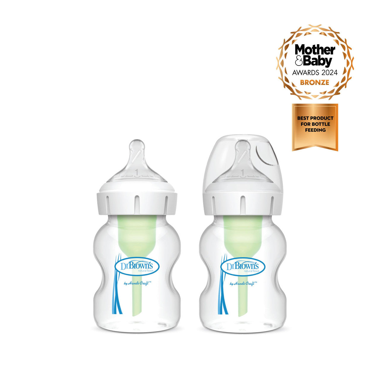 Dr Brown's Options+ Anti-Colic 150ml Baby Bottle Twin Pack