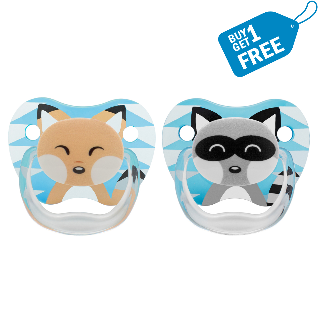 Dr Brown's PreVent Soothers  - Animal Faces, 0-6 Month