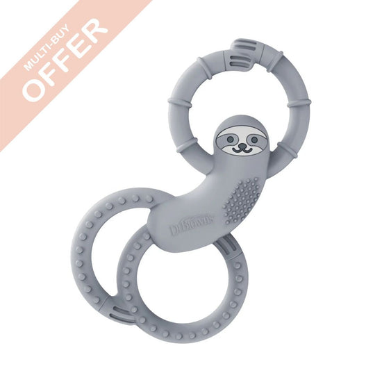 Dr Brown's Flexees Sloth Teether - Grey