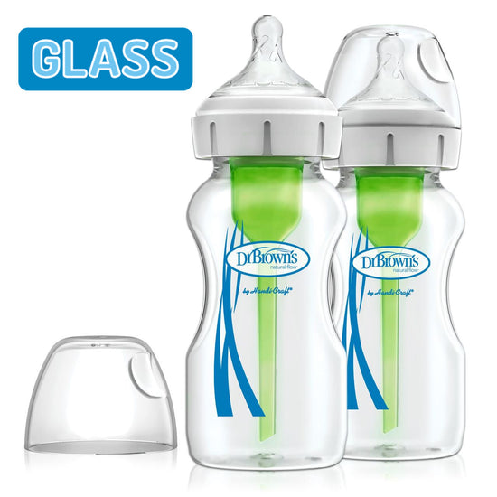 Dr Brown's Options+ Anti-Colic 270ml Glass Twin Pack