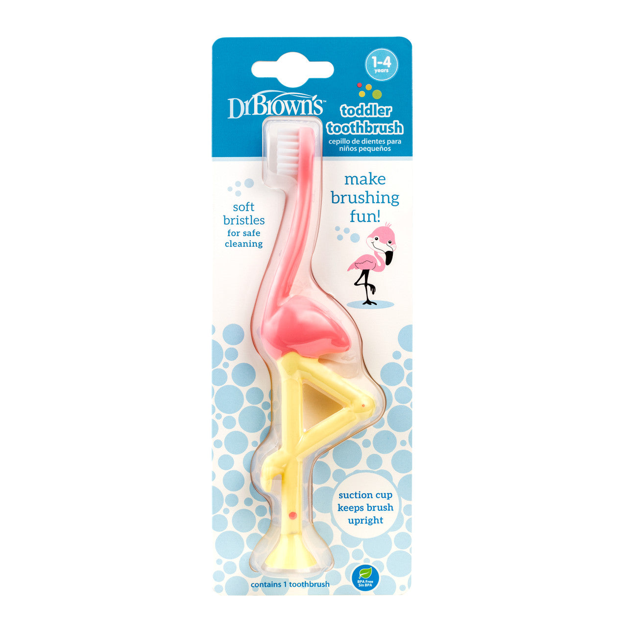 Dr Brown's Flamingo Toddler Toothbrush