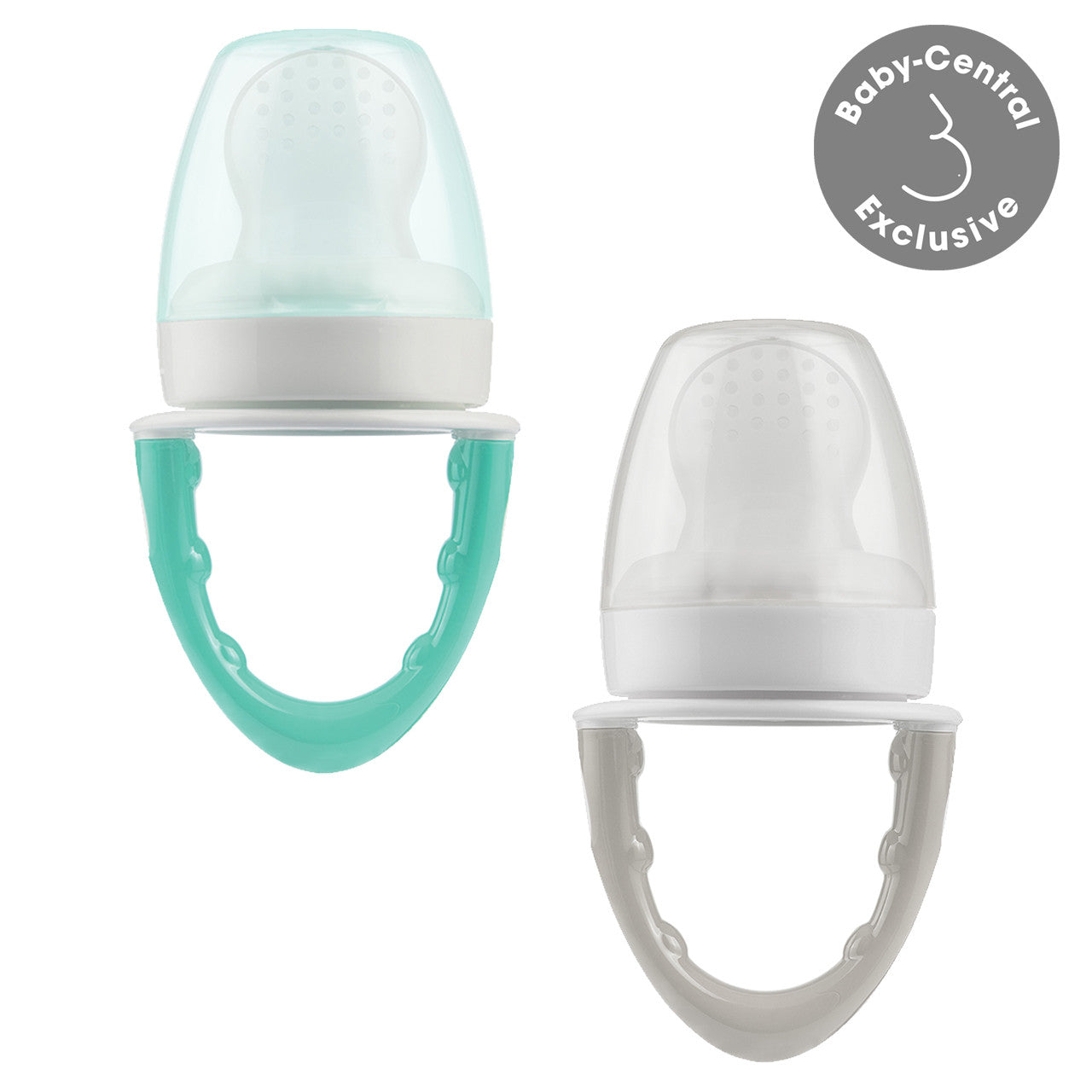 Dr Brown's Silicone Feeder 2 Pack, Grey and Mint