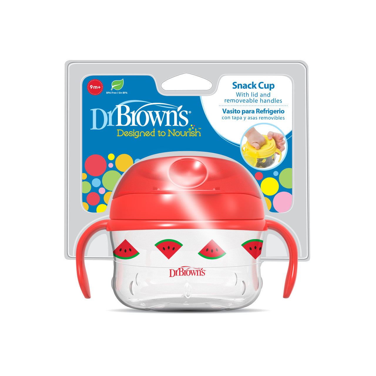 Dr Brown's Toddler Snack Cup - Red, Watermelon